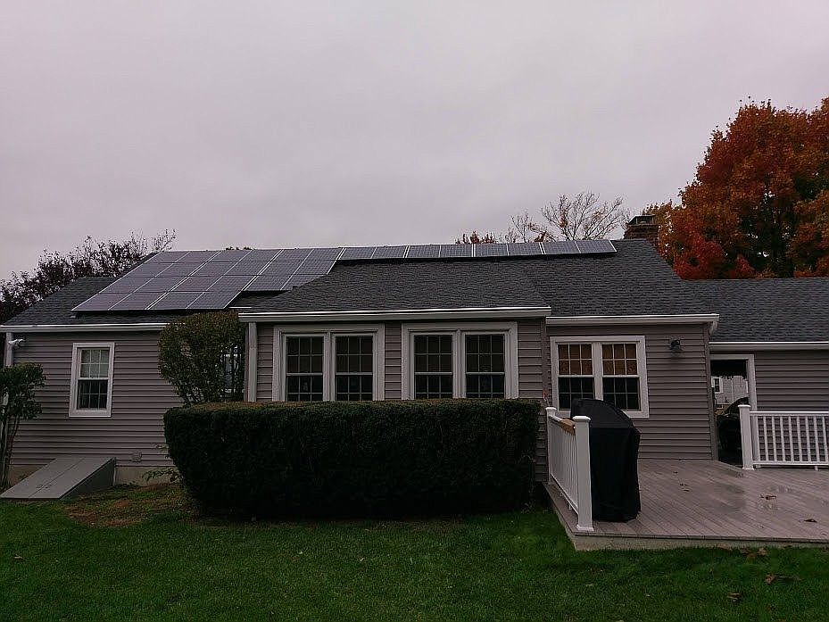 solar panels rear of house
