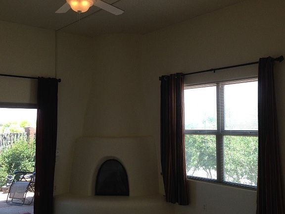 kiva fireplace in living room