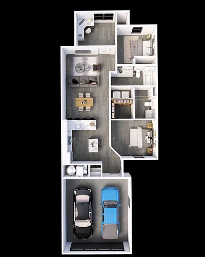 Floor plan L3-3 Bed 2 Bath 2 Gar