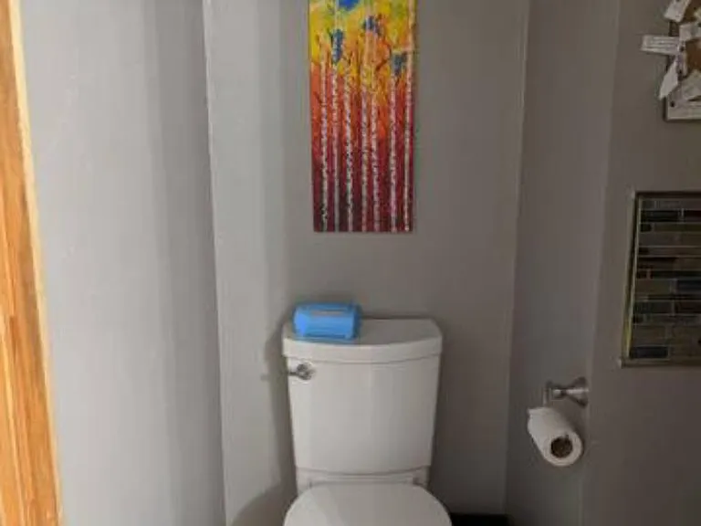 Shared main level powder room