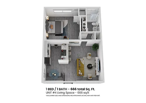 Floor plan 1 Bedroom