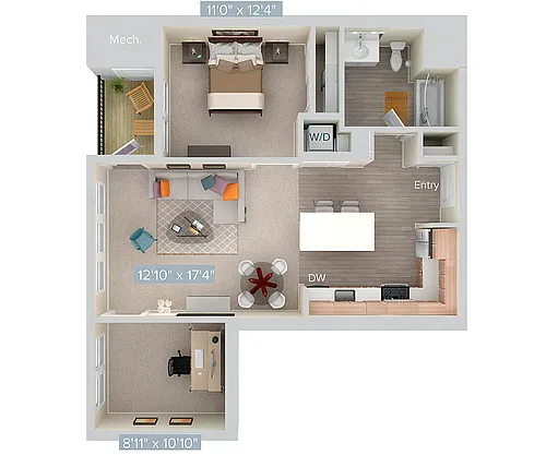 Floor plan A1D-A-sc1-855