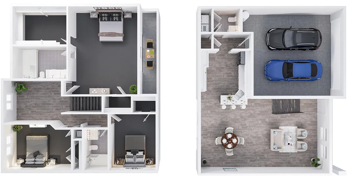 Floor plan 3 Bedrooms, 2.5 Bathroom