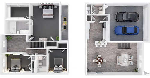 Floor plan 3 Bedrooms, 2.5 Bathroom