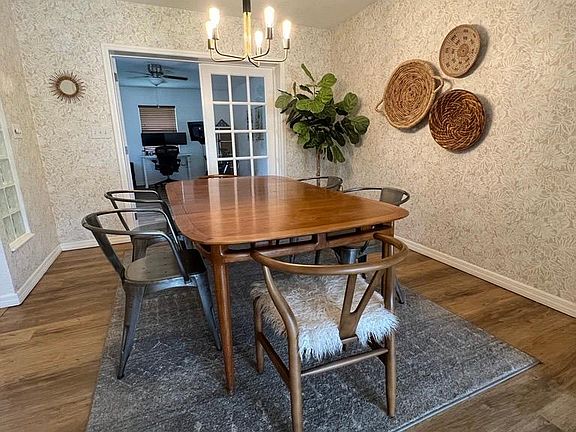 Dining room off of the kitchen