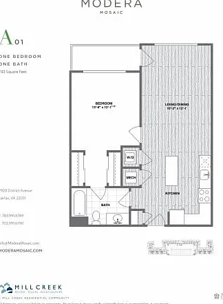 A01-One Bedroom One Bath A01-One Bedroom One Bath