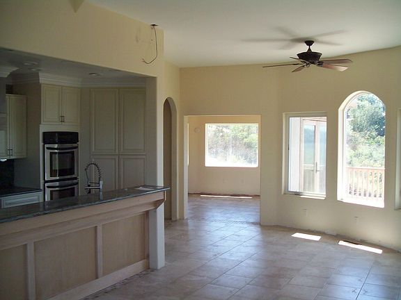 Kitchen and family room