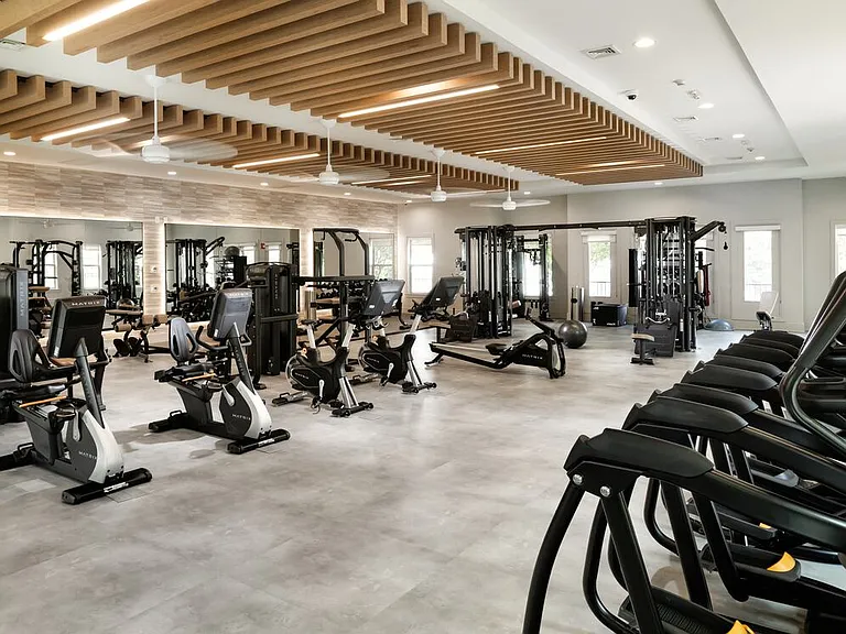 Fitness center with strength and cardio equipment
