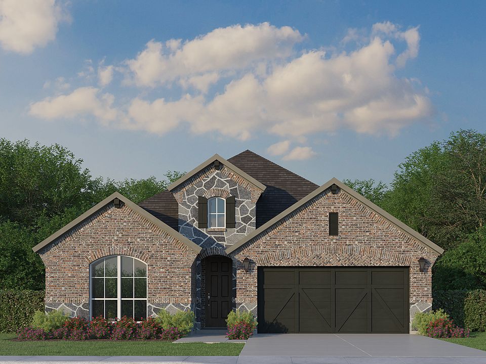 Plan 1523 Elevation A with Stone