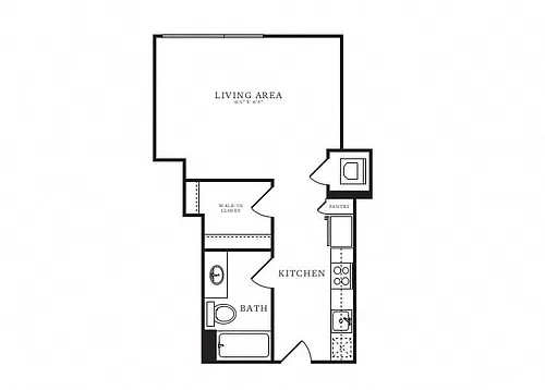 Floor plan Studio-A2B