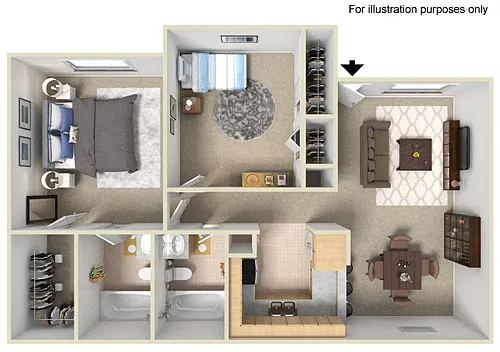 Floor plan 2 Bedroom