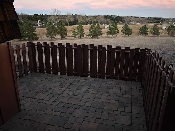 Open space view from dining room and patio
