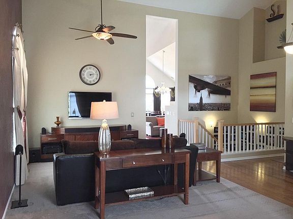 The view from the entry into the main floor family room.