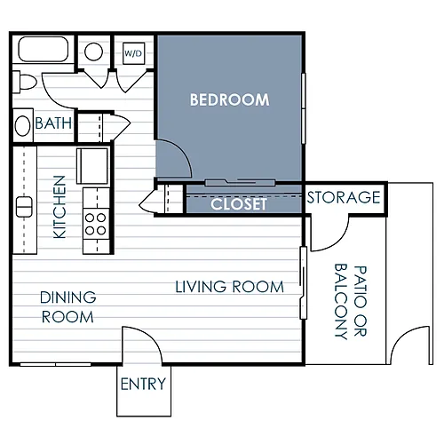 Floor plan 1 Bedroom 1 Bathroom B