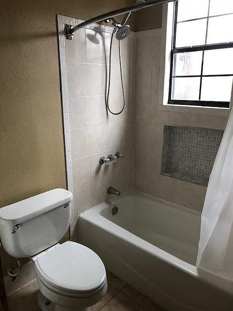 Bathroom Tub with in the wall cubbies