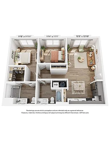 Floor plan The Troubadour Two Bedroom