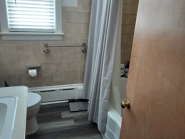Recently refurbished bathroom.