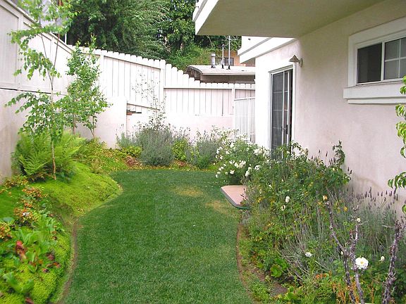 Private landscaped backyard