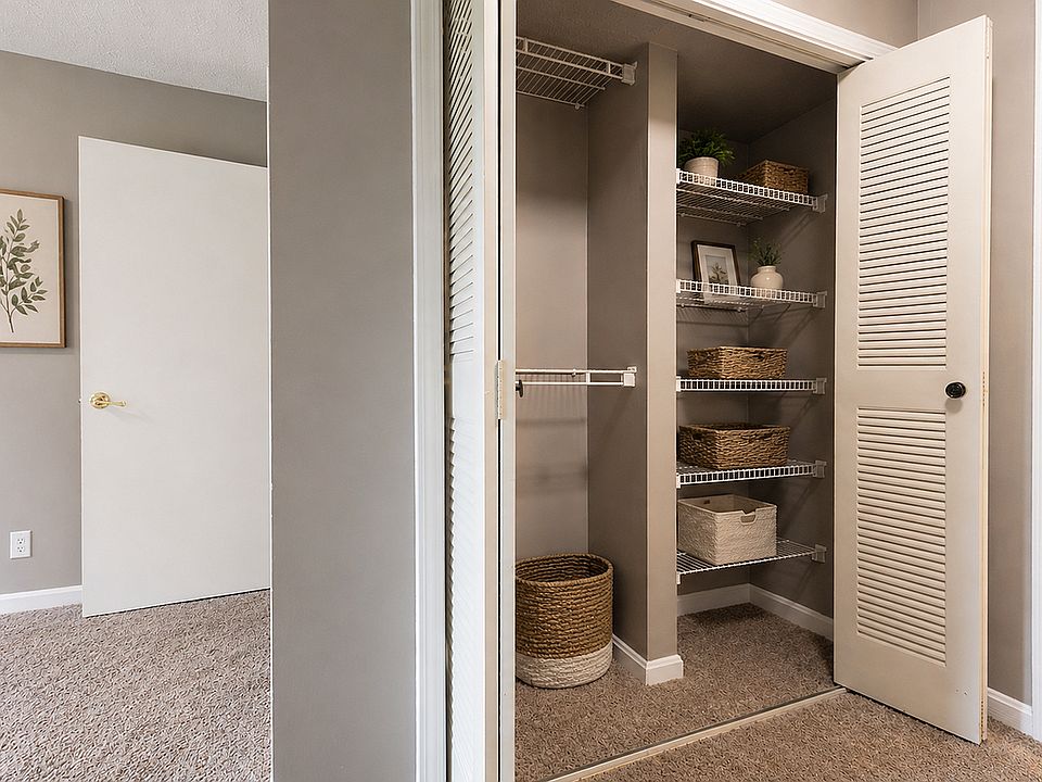 Generous closet space + built-in shelving