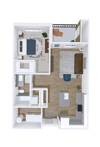 Floor plan 1x1 Cascade