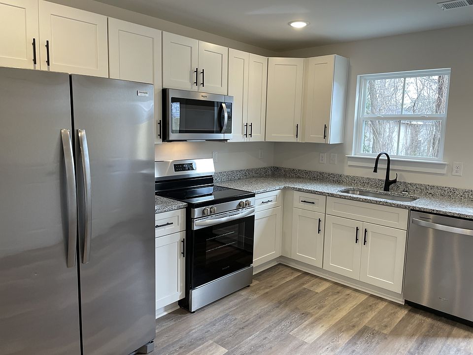 Brand new stainless steel appliances in Kitchen