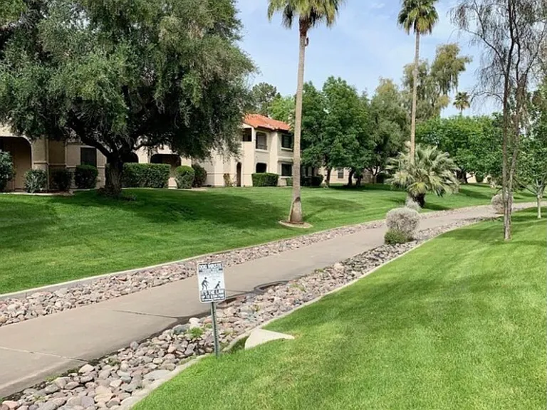 Greenbelt that goes across property to enjoy walks