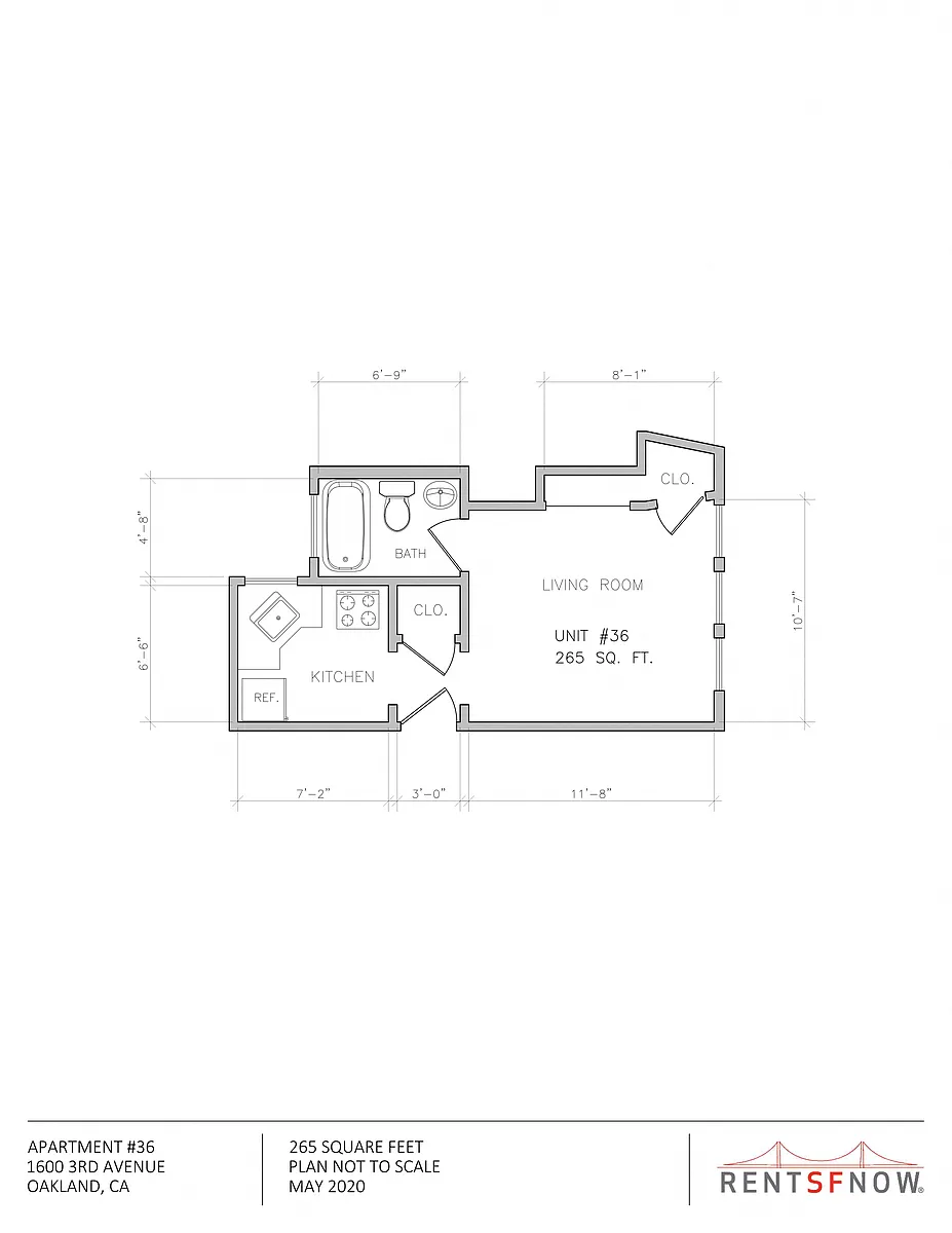 Floor plan Studio 1 Bath Apartment