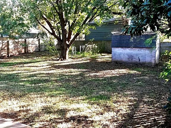 Large fenced backyard