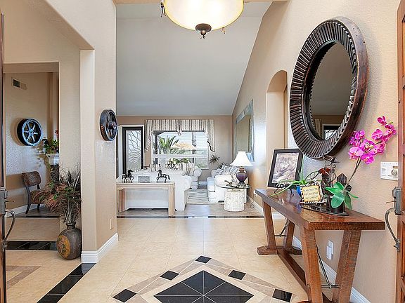 Double Oak Door Foyer
