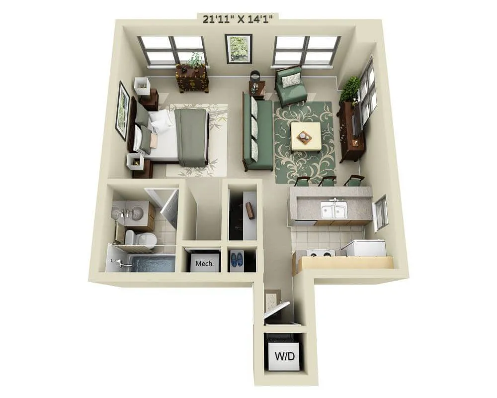 Floor plan E1A