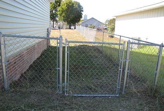 fenced yard