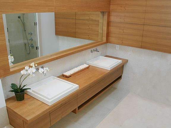 Custom Teak vanity