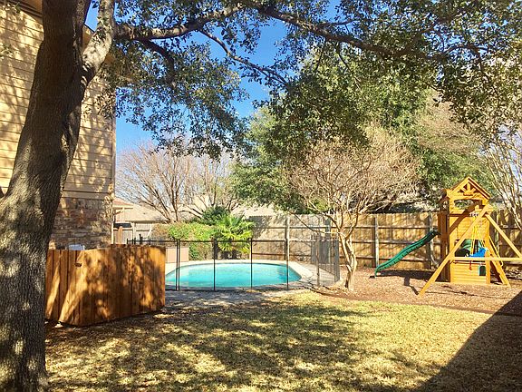 Large yard with playscape