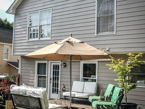 Back yard and deck