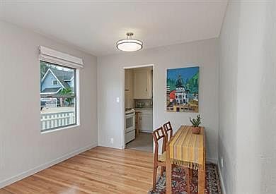Beautiful hardwood floors with new ceiling fan