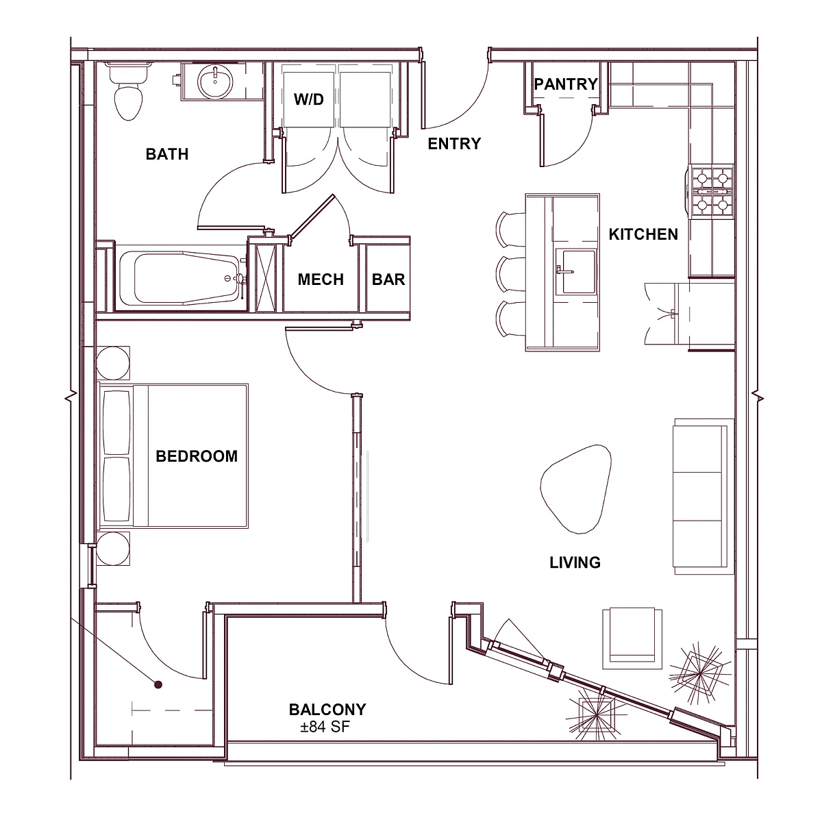 Floor plan Mauve
