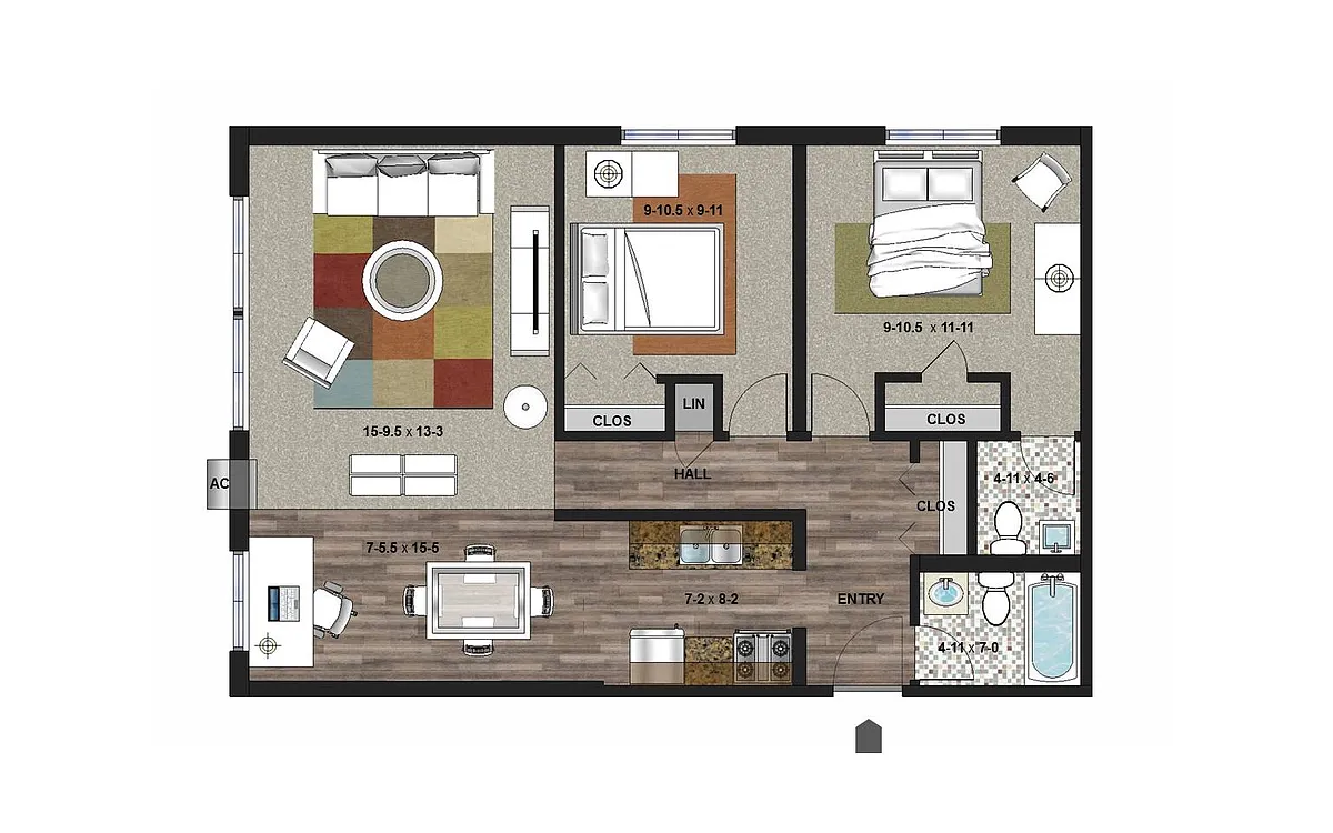 Floor plan 2 Bedroom