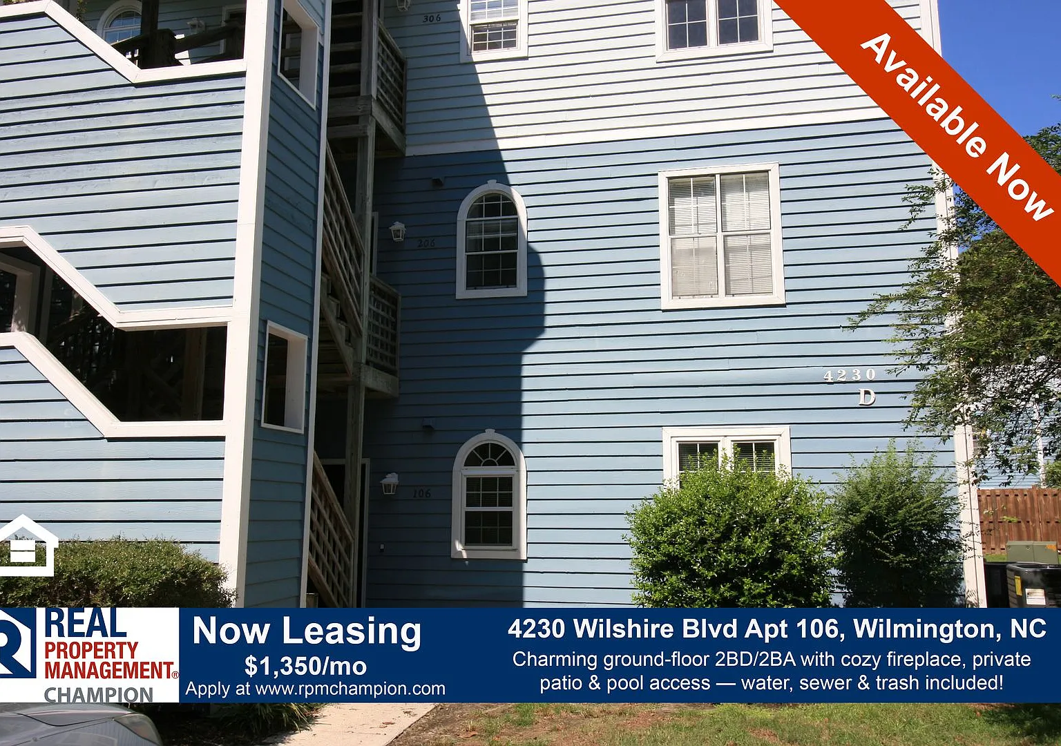 Charming Ground-Floor 2BD/2BA Fireplace, Private Patio & Pool — Photo 1