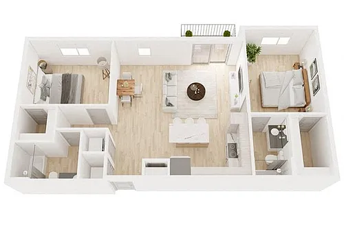 Floor plan Oak-Wood Flats