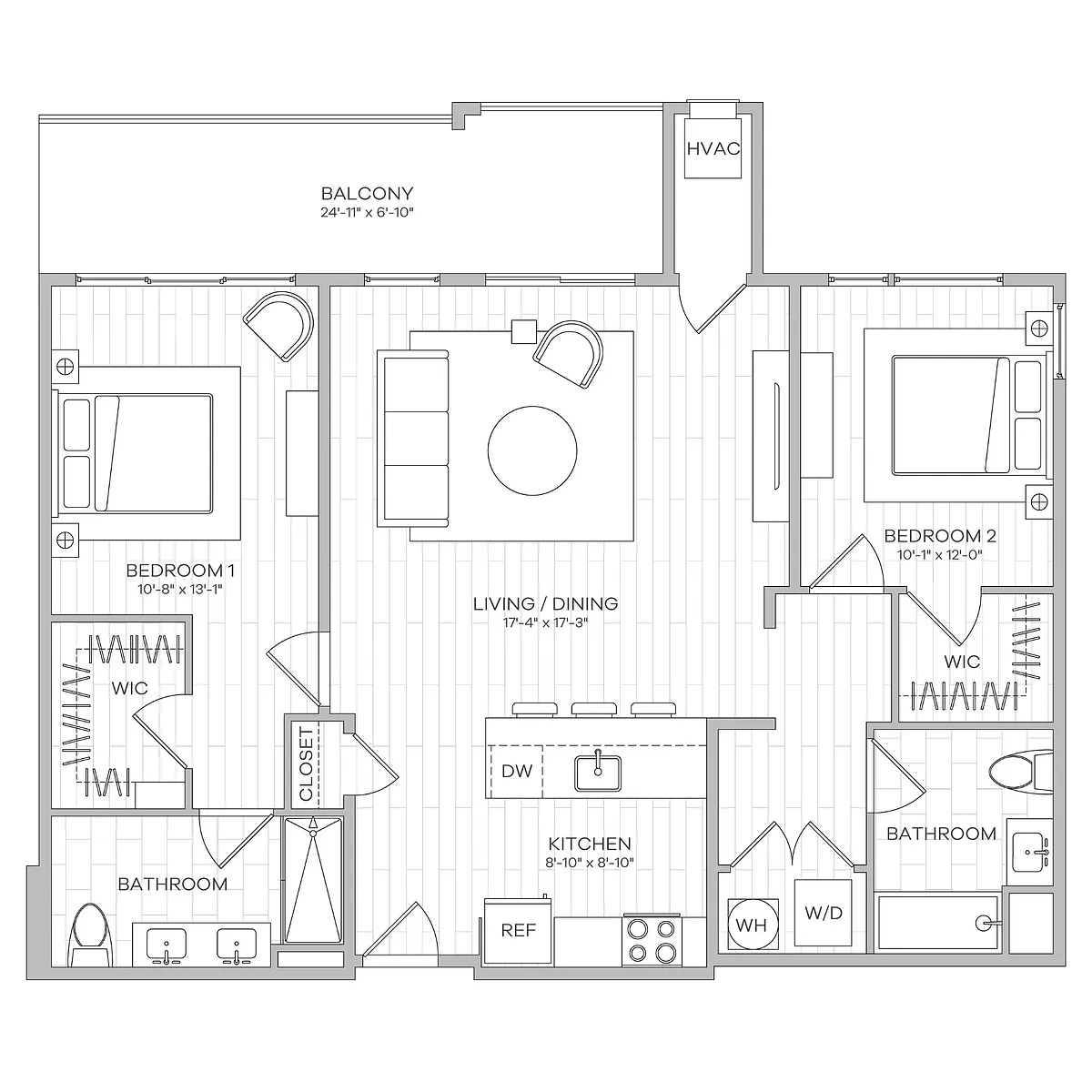 Floor plan Two Bedroom