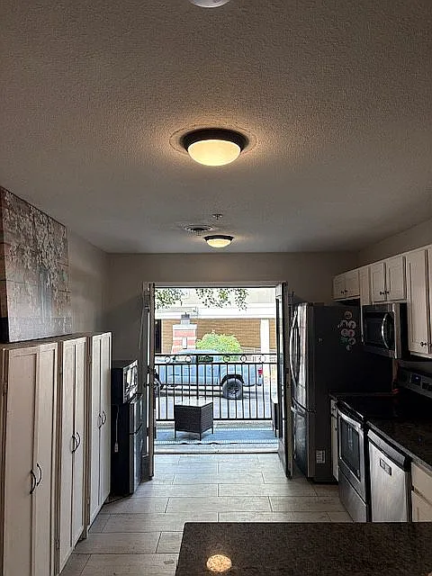Patio is off the kitchen