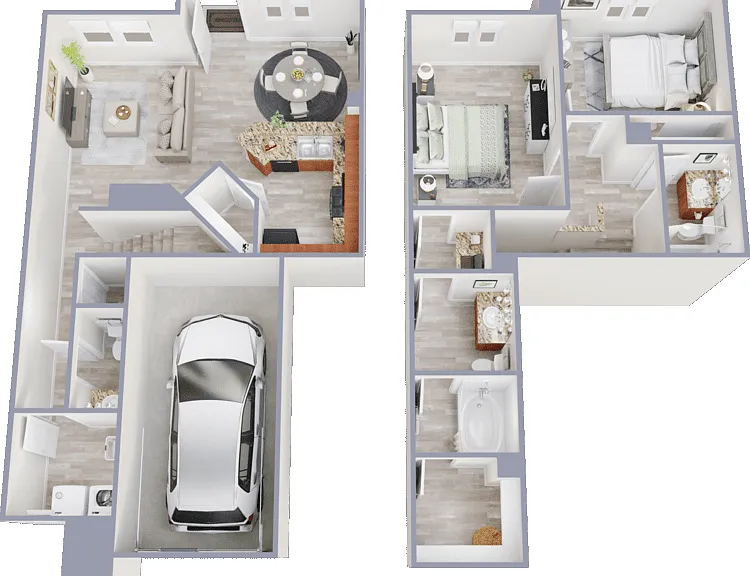 Via Chantily with Attached Garage included Floorplan Diagram