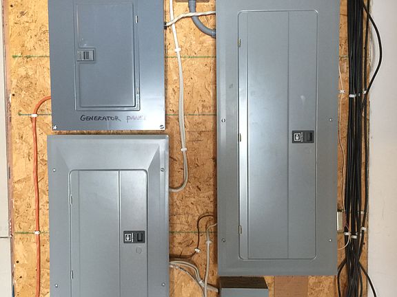Back up generator panel
