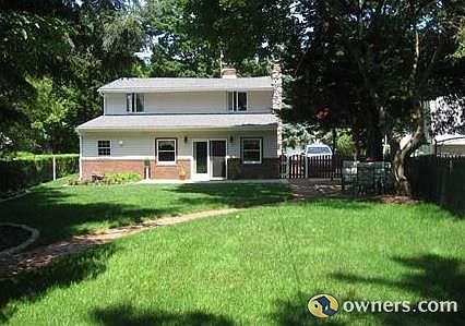 Back of home from large rear yard