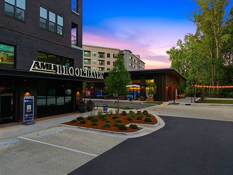 Retail village with restaurants, shopping, coffee, gelato, and beauty bar