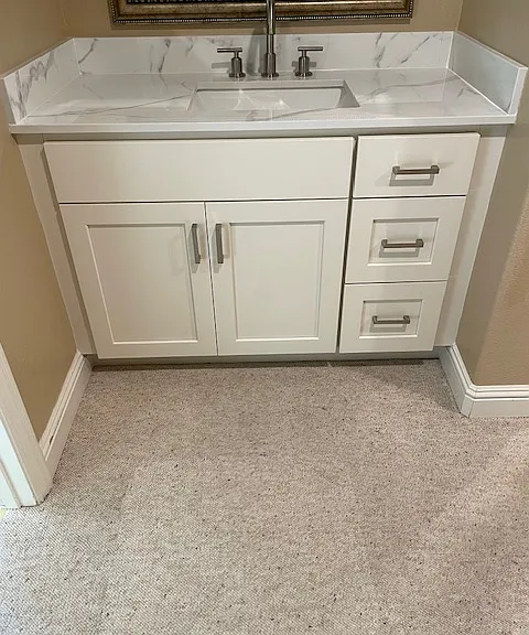 New remodeled Her's vanity and sink