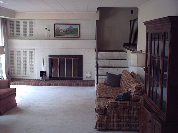 living room with fireplace