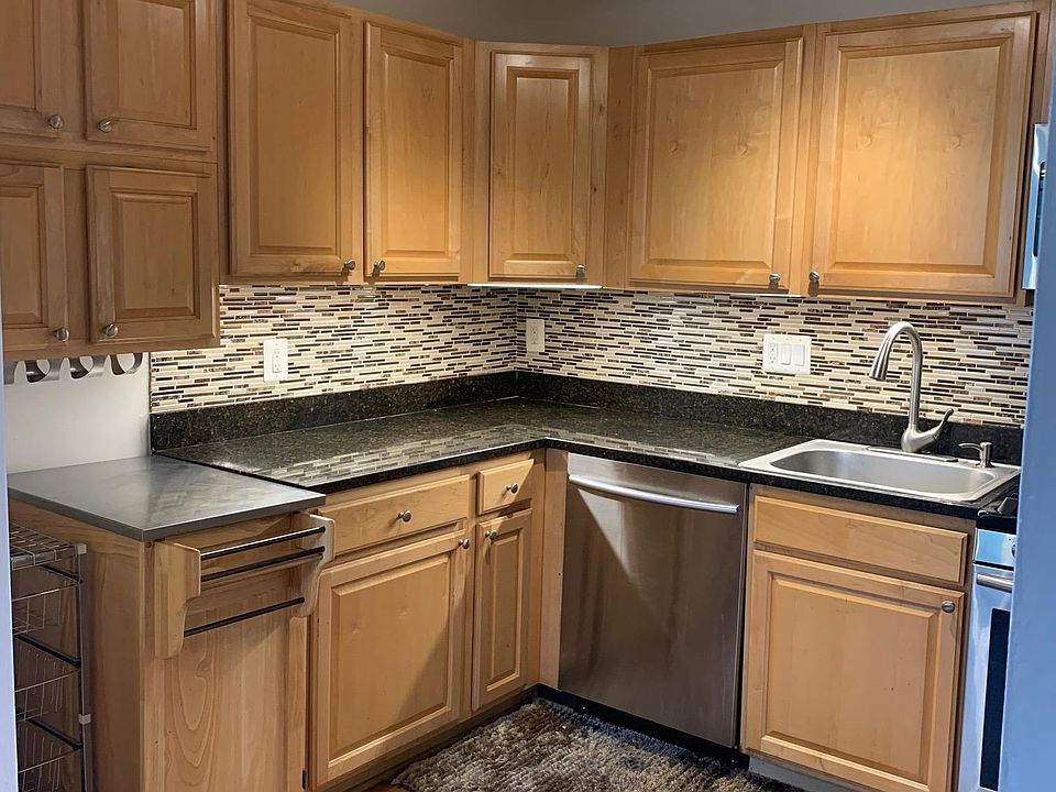 Updated kitchen with under cabinet lighting.