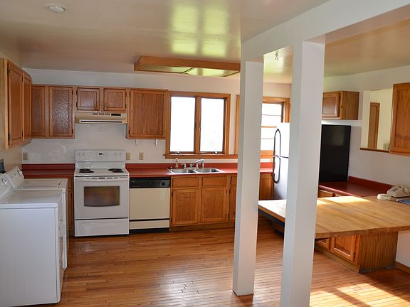 Kitchen receives light from east and south