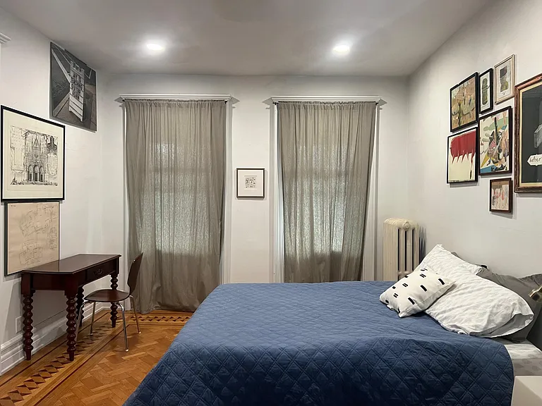 This room looks out onto the porch.